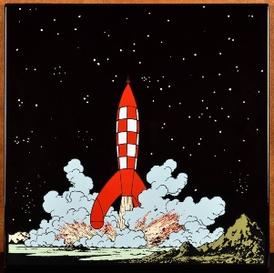 L'Émaillerie Belge, Tintin, on a marché sur la lune - HERGE