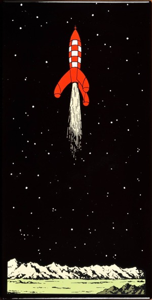 L'Émaillerie Belge, Tintin, on a marché sur la lune - HERGE