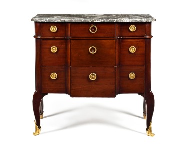 Commode en acajou mouluré - SIMON OEBEN (1722-1786), Époque Louis XVI, vers 1770-1775