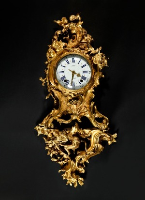 RARE CARTEL au singe en bronze doré - Jean Moisy à Paris (1745-1749), Époque Louis XV