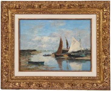 EUGÈNE BOUDIN (1824-1898) - Trouville, Panneau 