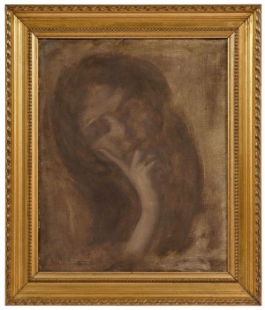 Eugène CARRIERE (1849-1906) - Portrait de femme, Huile sur toile